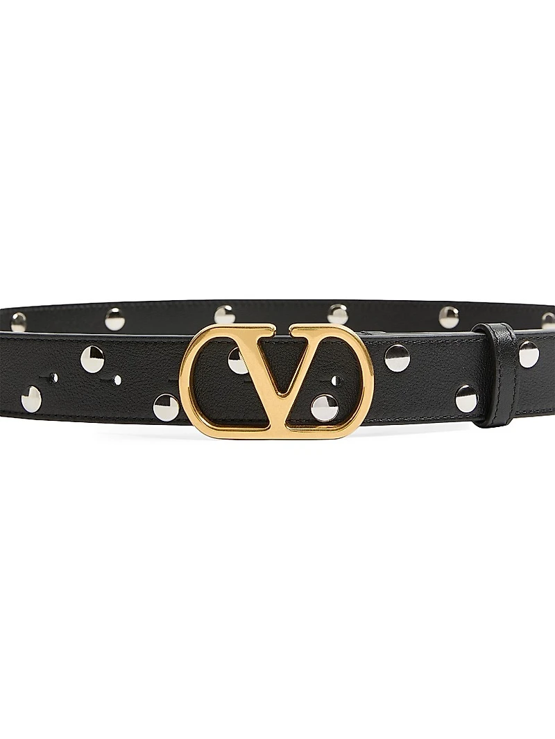 Vlogo Signature Belt Shiny Calfskin 30 Mm