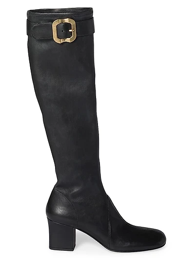 Nappa Leather Boots with Buckle