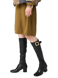 Nappa Leather Boots with Buckle