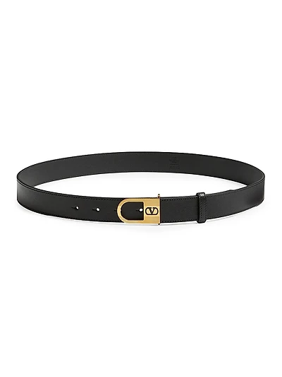 Vlogo Signature Belt Shiny Calfskin 30 Mm