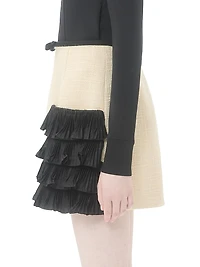 Short Skirt Plain Wool Tweed