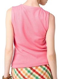 Cashmere and Silk Crew-neck Knit Top