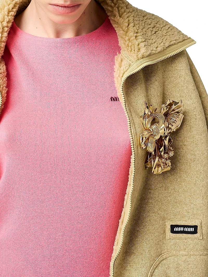 Cashmere and Silk Crew-neck Knit Top