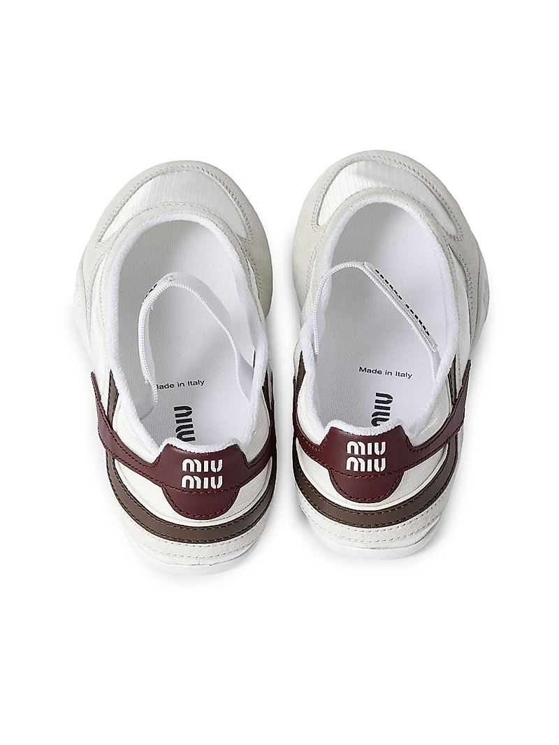 Gymnasium Technical Fabric and Suede Ballerinas