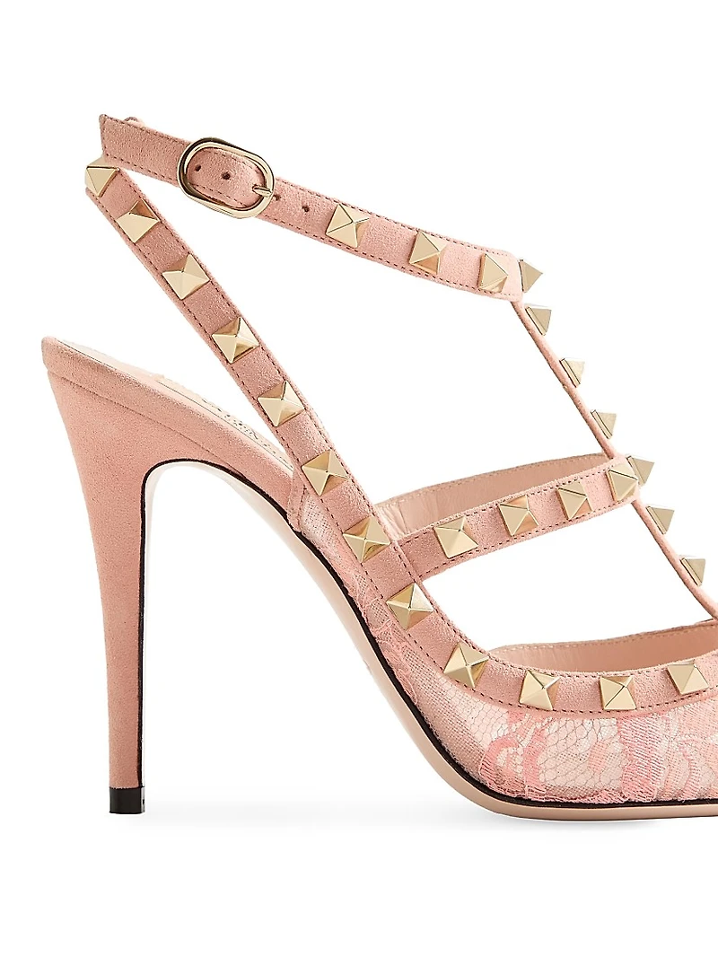 Rockstud 100MM Lace Pump with Straps