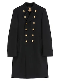 Double-Breasted Coat Double Wool