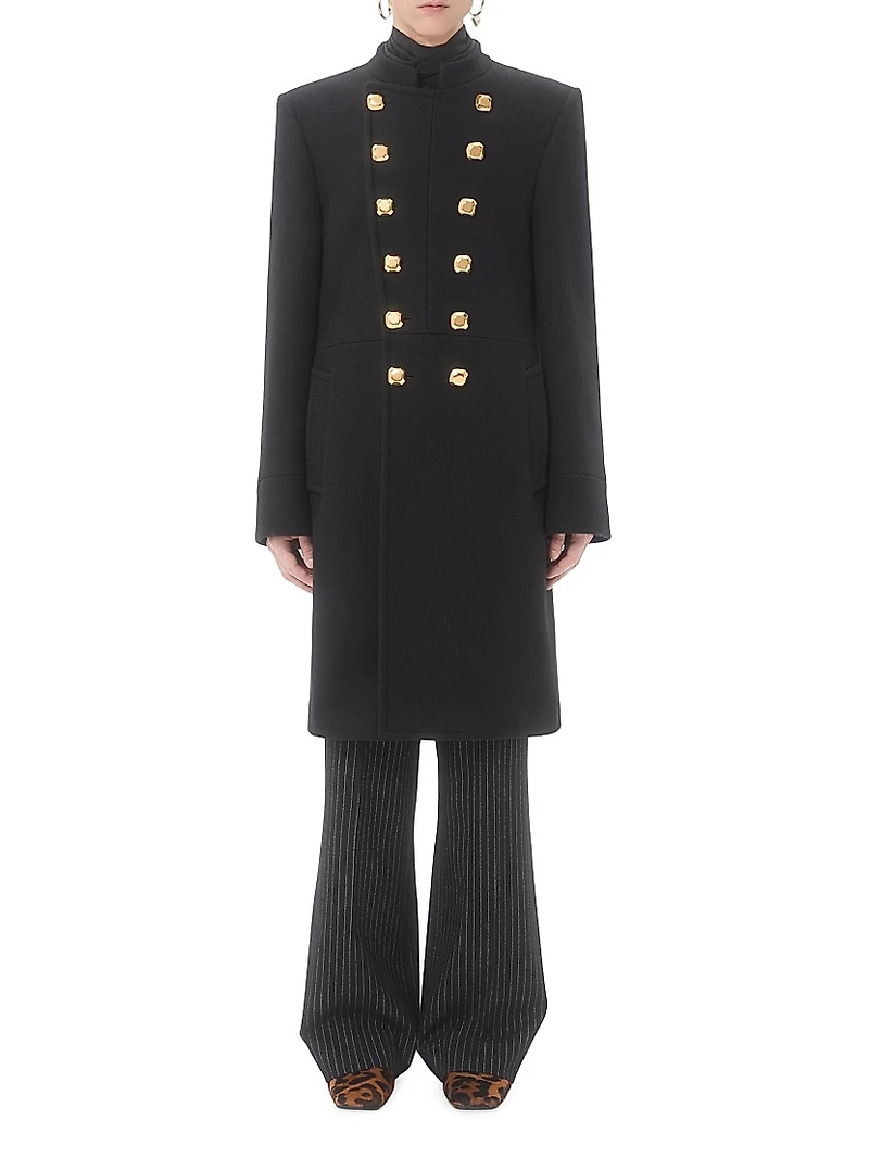 Double-Breasted Coat Double Wool