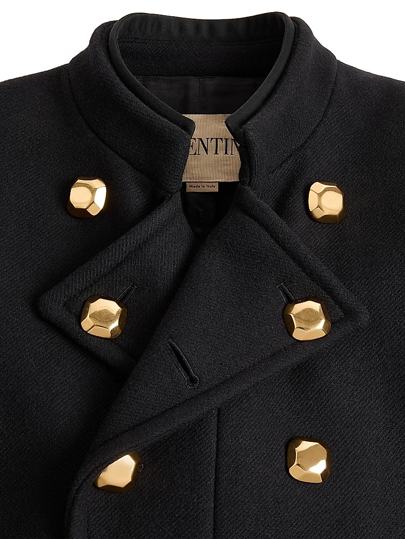 Double-Breasted Coat Double Wool
