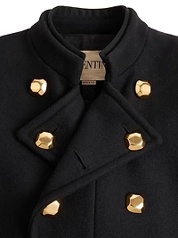 Double-Breasted Coat Double Wool