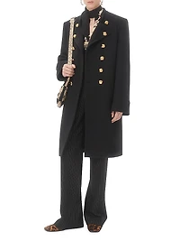 Double-Breasted Coat Double Wool