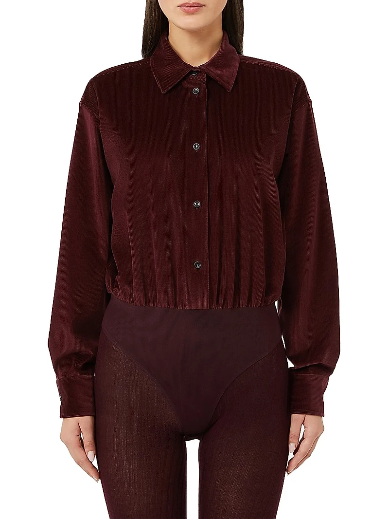 Velvet Bodysuit Shirt