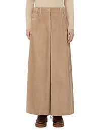 Cropped Cotton Velvet Trousers