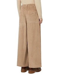 Cropped Cotton Velvet Trousers