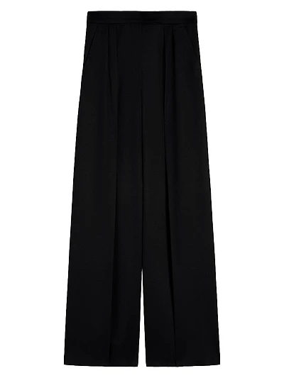 Flared Camel Trousers