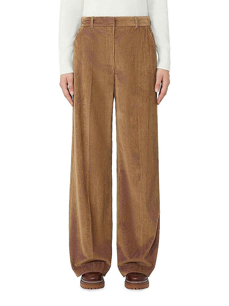Wide Leg Corduroy Trousers
