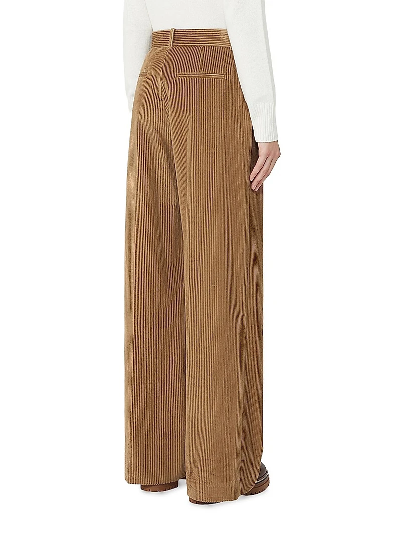 Wide Leg Corduroy Trousers