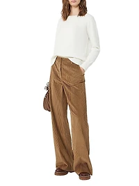 Wide Leg Corduroy Trousers