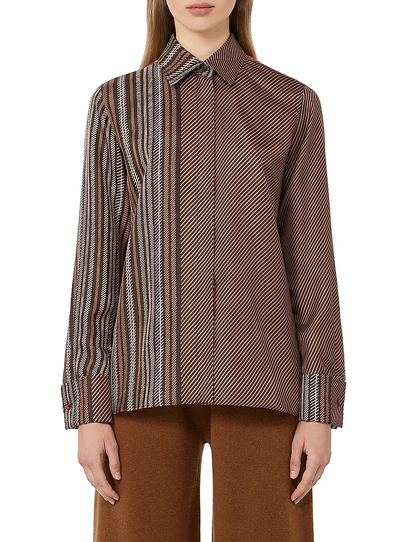 Printed Silk Twill Shirt