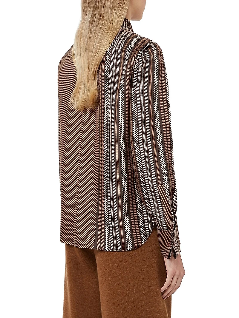 Printed Silk Twill Shirt