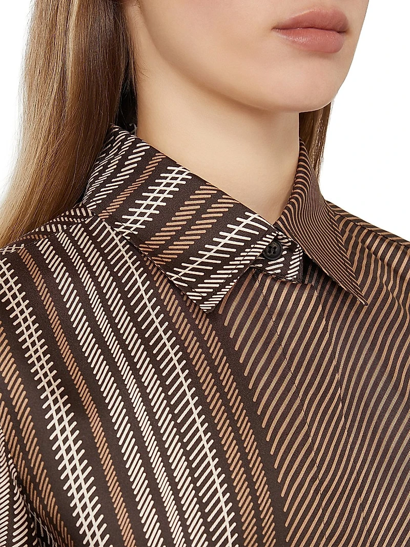 Printed Silk Twill Shirt