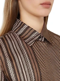 Printed Silk Twill Shirt