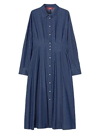 Long Dress Denim with Rhinestones