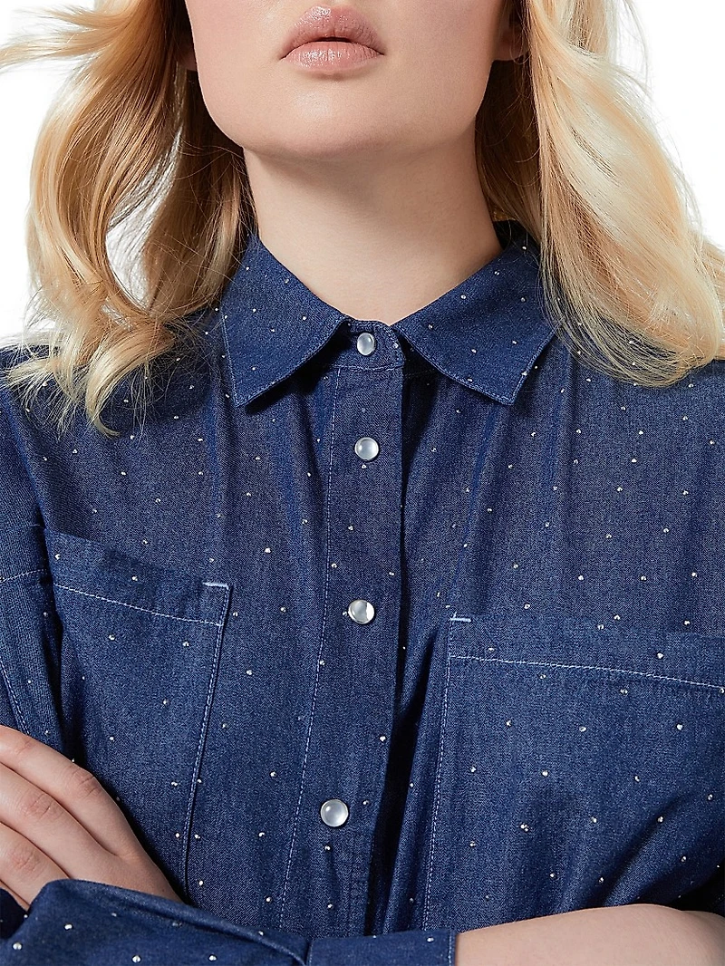 Denim Shirt with Studs