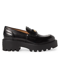 Brushed Leather Loafers