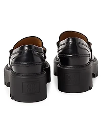 Brushed Leather Loafers