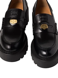 Brushed Leather Loafers