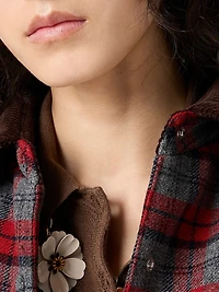 Medium-Weight Plaid Check Down Jacket