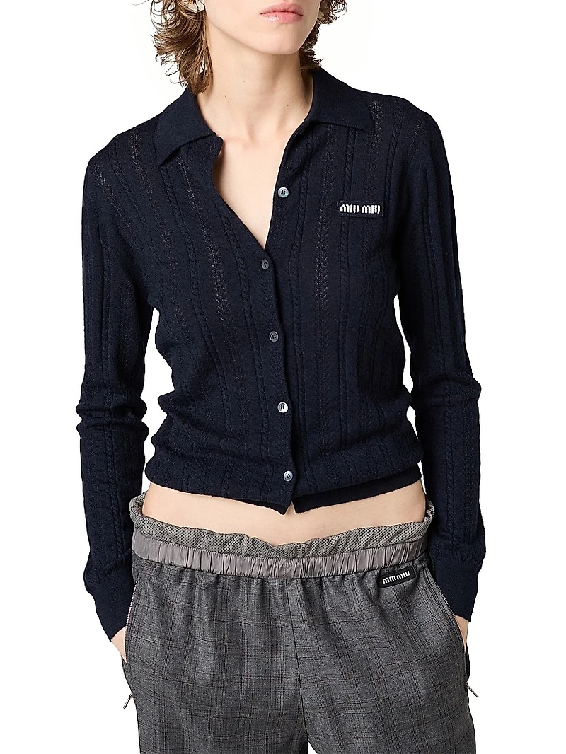 Buttoned Cashmere Cardigan