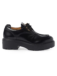 Leather Lace-Up Loafers