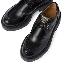 Leather Lace-Up Loafers