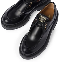 Leather Lace-Up Loafers