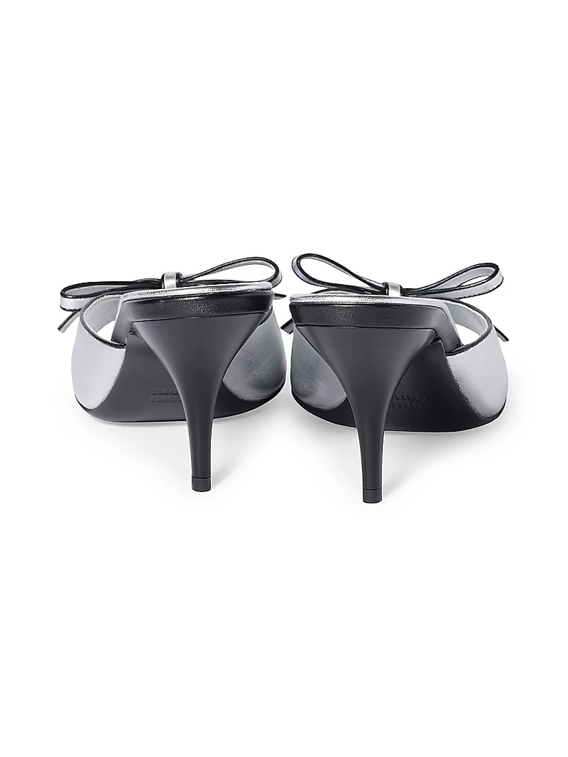 Mordoré Nappa Leather Sandals with Bow