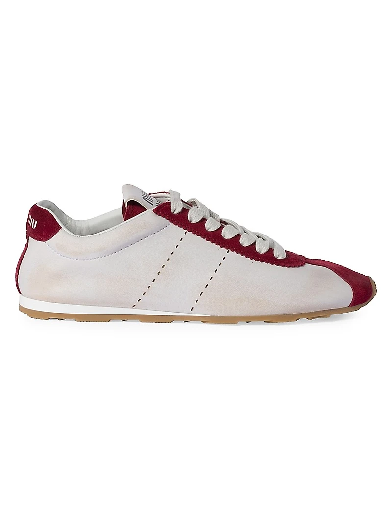 Plume Nappa Leather and Suede Sneakers