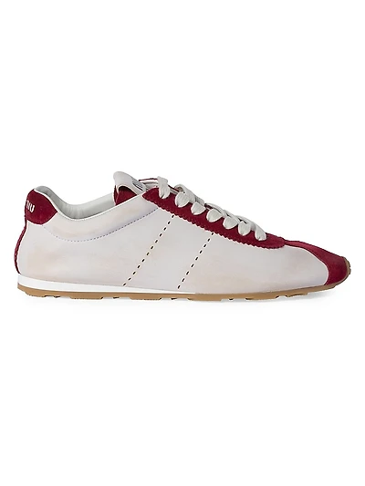 Plume Nappa Leather and Suede Sneakers