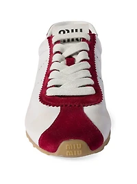 Plume Nappa Leather and Suede Sneakers