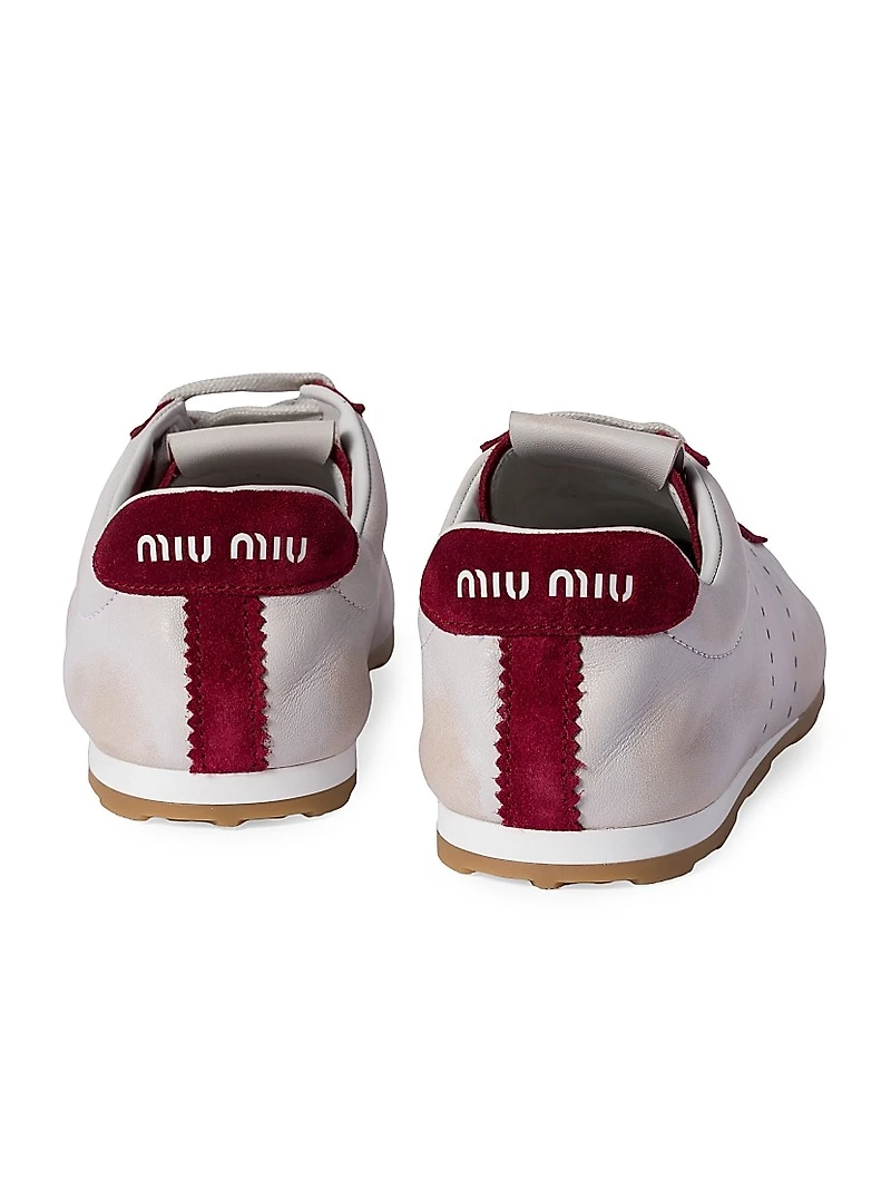 Plume Nappa Leather and Suede Sneakers