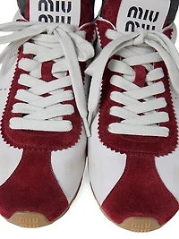 Plume Nappa Leather and Suede Sneakers