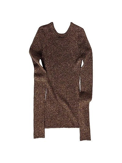 Lamé Crew-Neck Sweater