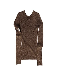 Lamé Crew-Neck Sweater