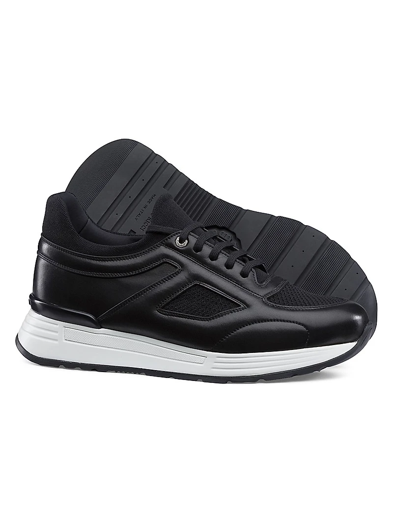 Functional Calf Skin Sneakers