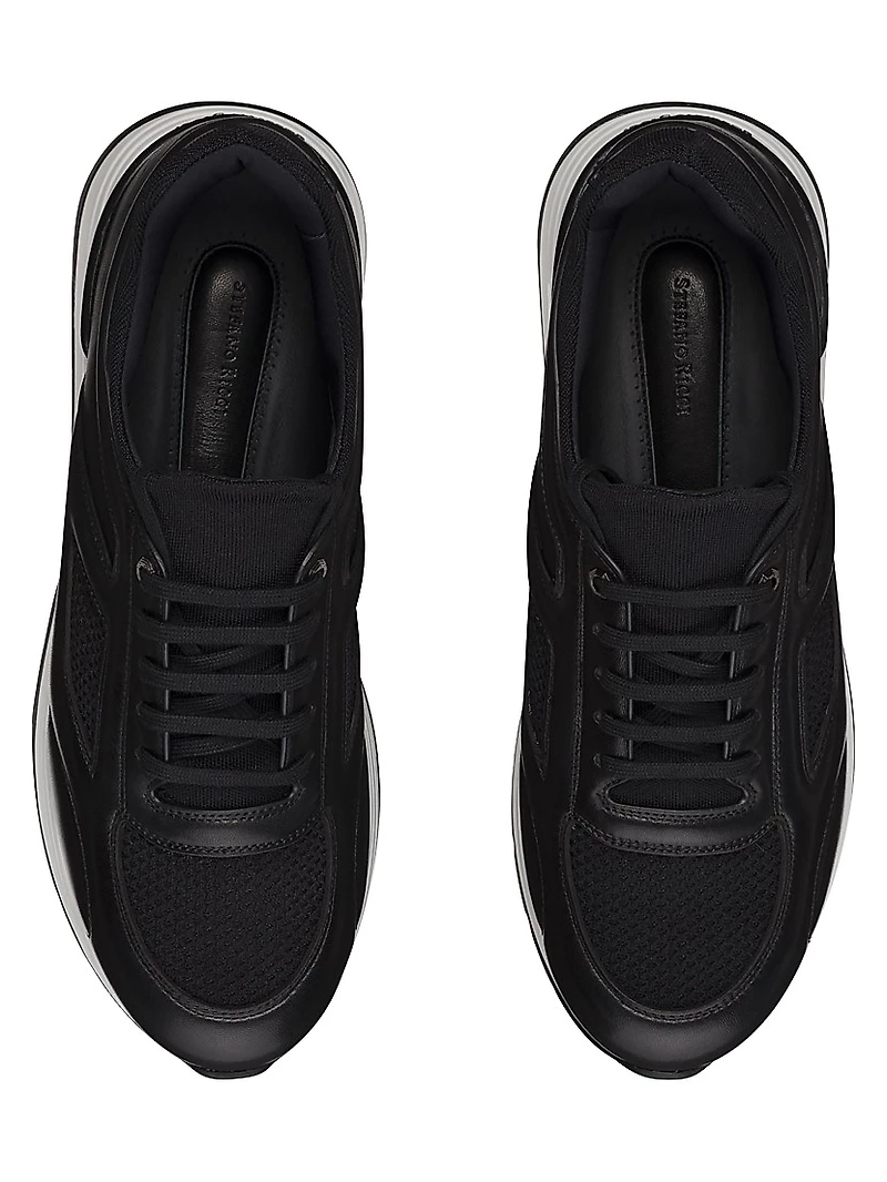 Functional Calf Skin Sneakers