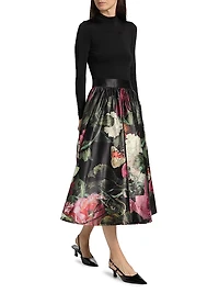 Chara Floral Fit & Flare Midi-Dress