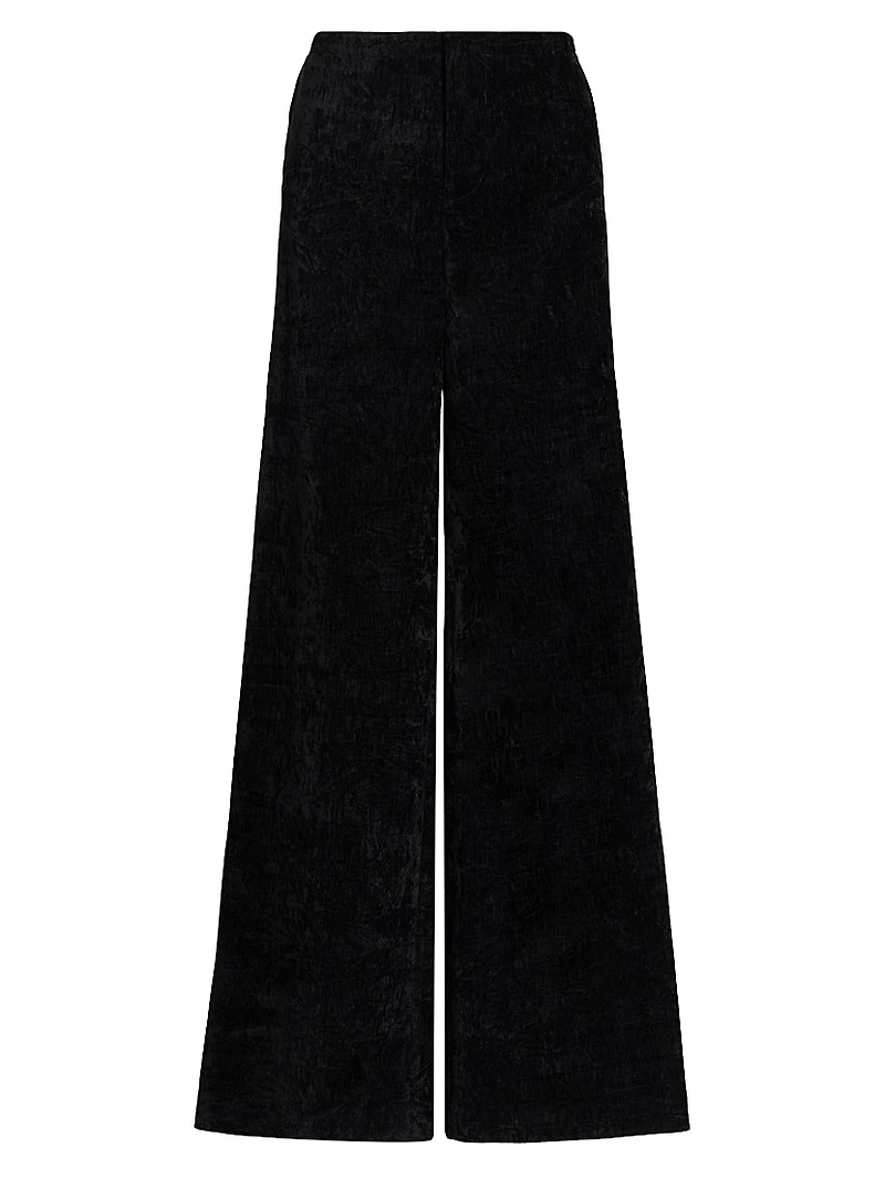Conor Velvet Wide-Leg Trousers