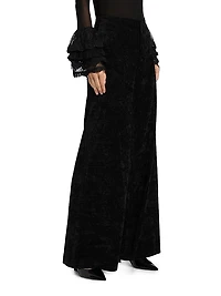 Conor Velvet Wide-Leg Trousers