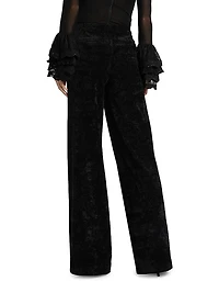 Conor Velvet Wide-Leg Trousers