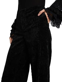 Conor Velvet Wide-Leg Trousers